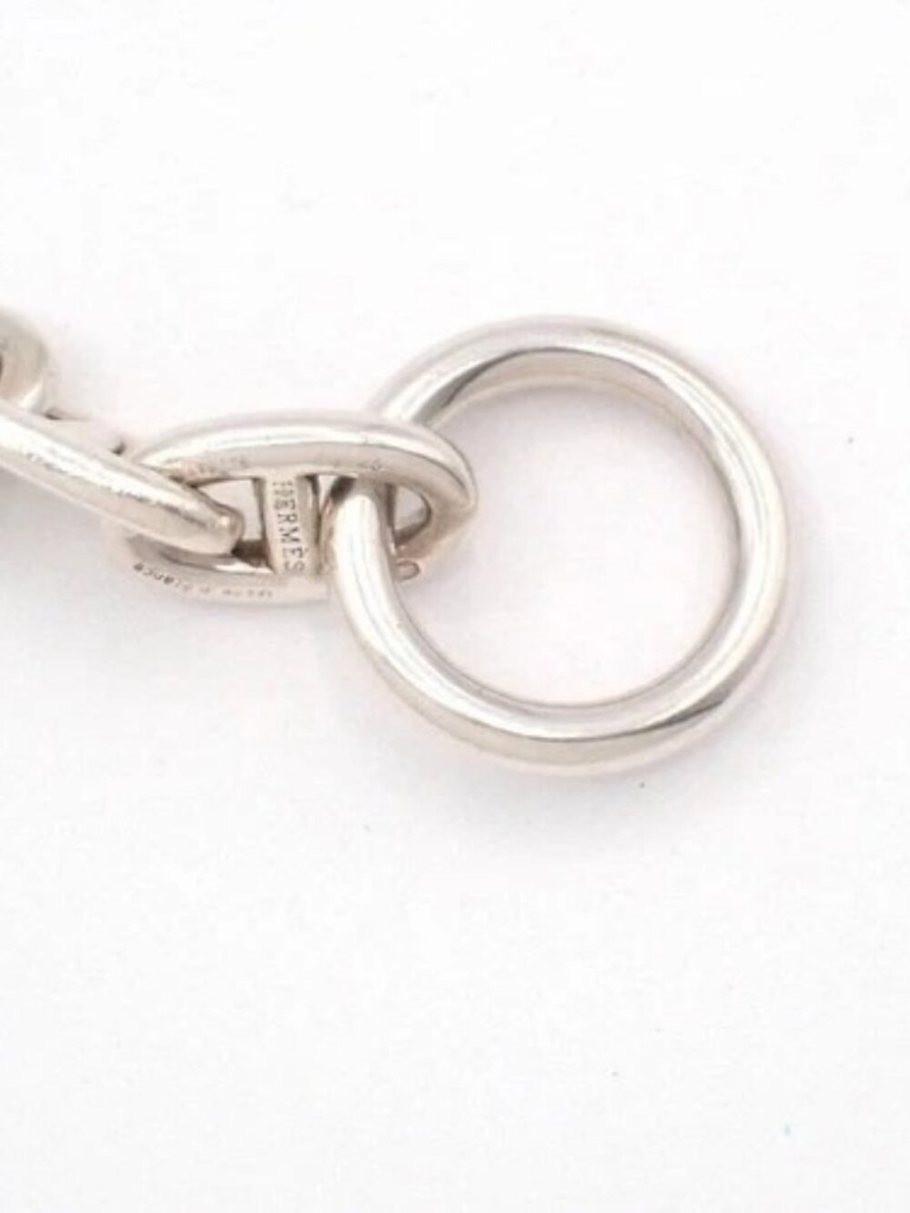 HERMES Logo Chaine D'ancre MM Chain Bracelet 16 Link Silver Ag925 385LC631 - Picture 3 of 6